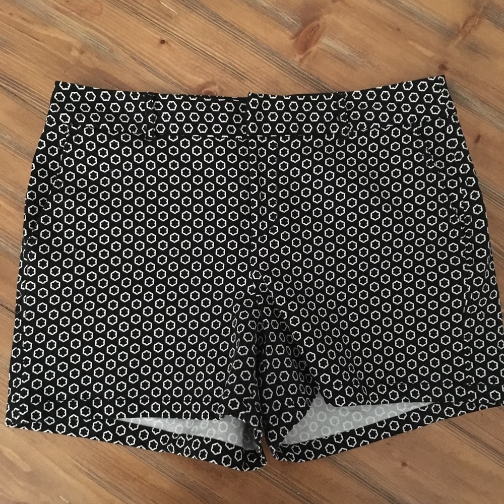 Black and white shorts